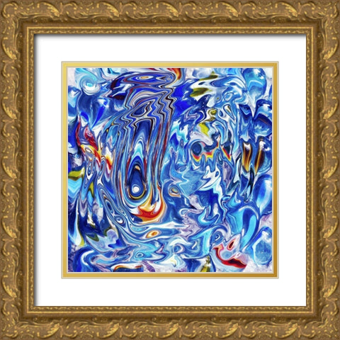 Toned Jewel Abstract Gold Ornate Wood Framed Art Print with Double Matting by Phillip, Jamie