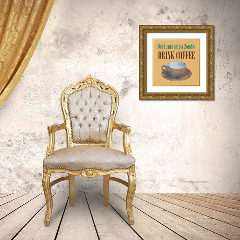 Morning Coffee 2 Gold Ornate Wood Framed Art Print with Double Matting by Phillip, Jamie