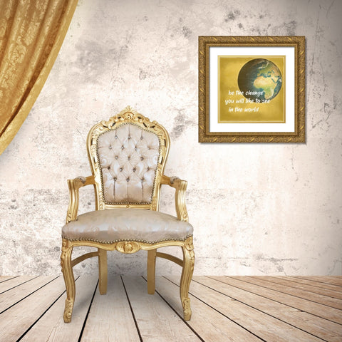 The World 3 Gold Ornate Wood Framed Art Print with Double Matting by Phillip, Jamie