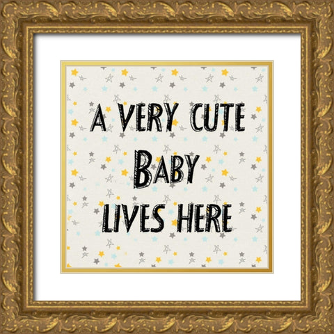 Baby 1 Gold Ornate Wood Framed Art Print with Double Matting by Phillip, Jamie