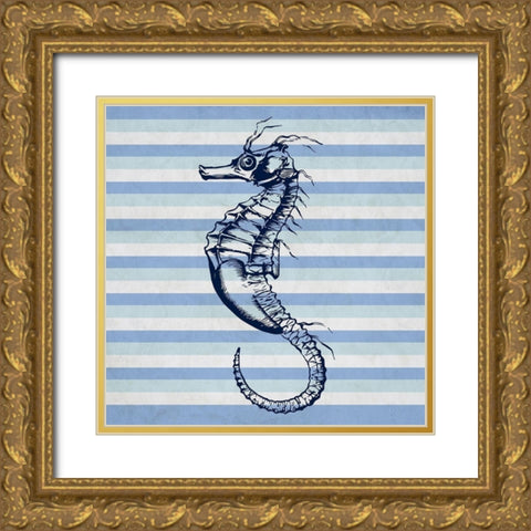 Seahorse 2 Gold Ornate Wood Framed Art Print with Double Matting by Phillip, Jamie