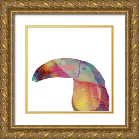 Toucan Boy Gold Ornate Wood Framed Art Print with Double Matting by Phillip, Jamie