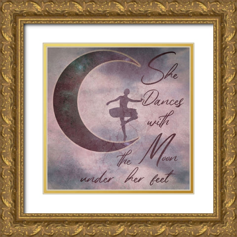 Ballet Dancer 4 Gold Ornate Wood Framed Art Print with Double Matting by Phillip, Jamie