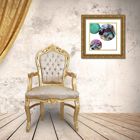 Marconi Circles Gold Ornate Wood Framed Art Print with Double Matting by Phillip, Jamie