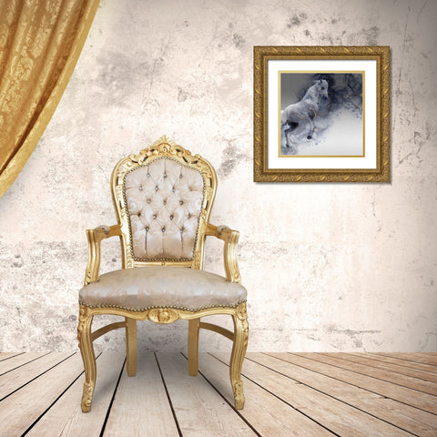 Mystic Horse Gold Ornate Wood Framed Art Print with Double Matting by Phillip, Jamie