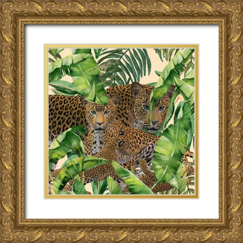 Friendly Jungle 3 Gold Ornate Wood Framed Art Print with Double Matting by Phillip, Jamie
