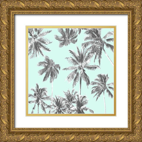 Tropico Mint Gold Ornate Wood Framed Art Print with Double Matting by Urban Road