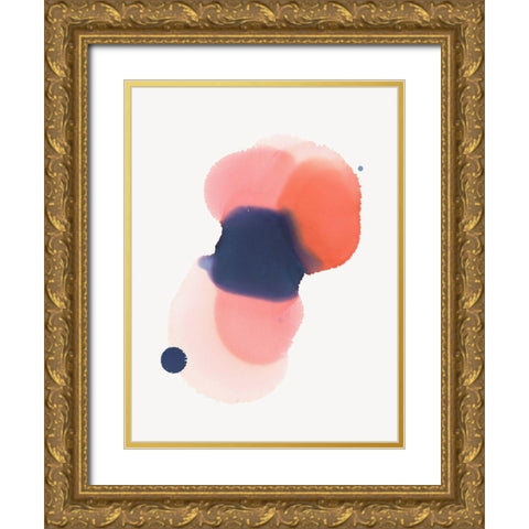 Grapefruit Gold Ornate Wood Framed Art Print with Double Matting by Urban Road