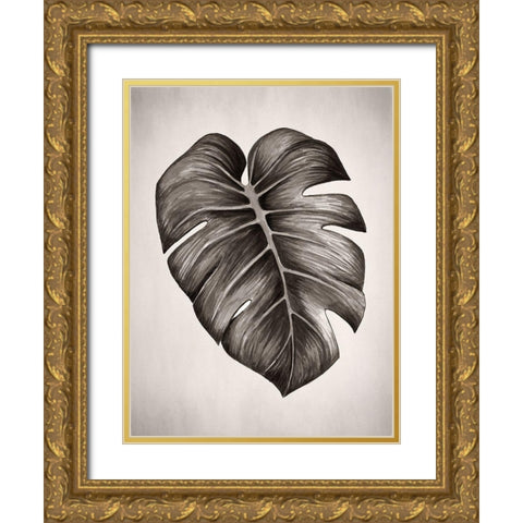 Verdure I Sepia Gold Ornate Wood Framed Art Print with Double Matting by Urban Road