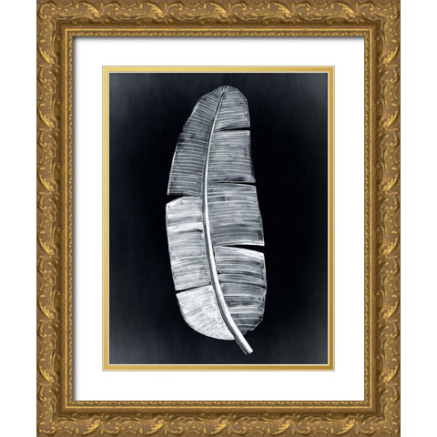 Verdure II Midnight Gold Ornate Wood Framed Art Print with Double Matting by Urban Road