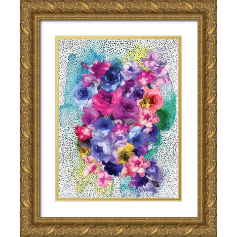 Bouquet Gold Ornate Wood Framed Art Print with Double Matting by Urban Road