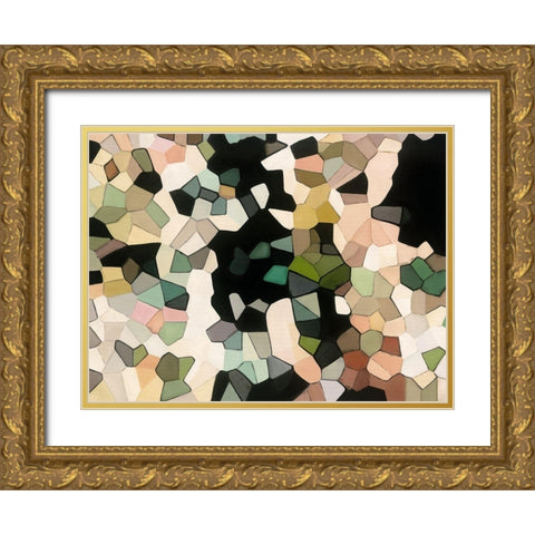 Camoflage Gold Ornate Wood Framed Art Print with Double Matting by Urban Road