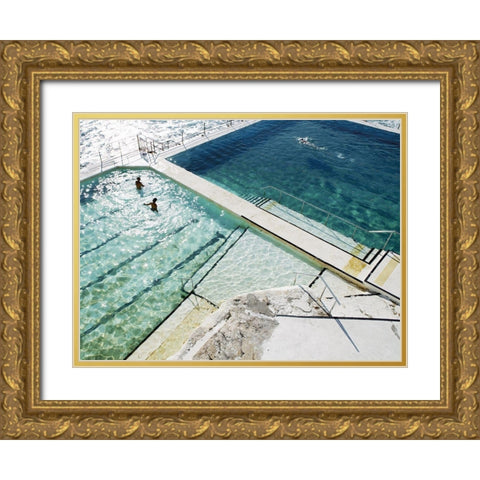 Bondi Gold Ornate Wood Framed Art Print with Double Matting by Urban Road