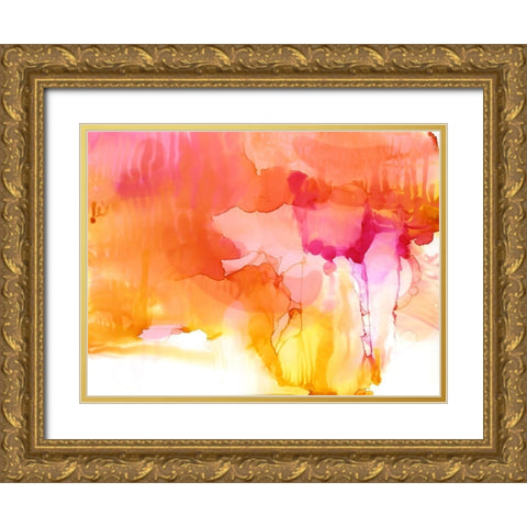 Sunset Gold Ornate Wood Framed Art Print with Double Matting by Urban Road