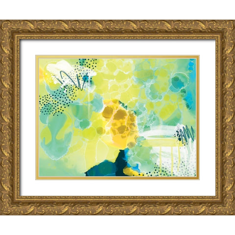 Tropical Rush Gold Ornate Wood Framed Art Print with Double Matting by Urban Road