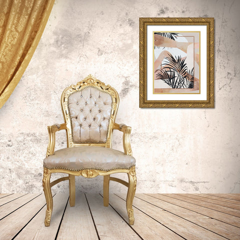 Palm Breeze I Art Print Gold Ornate Wood Framed Art Print with Double Matting by Urban Road