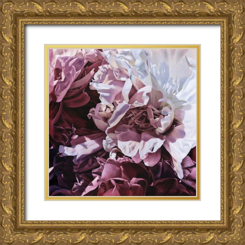 Mauve On  Gold Ornate Wood Framed Art Print with Double Matting by Urban Road
