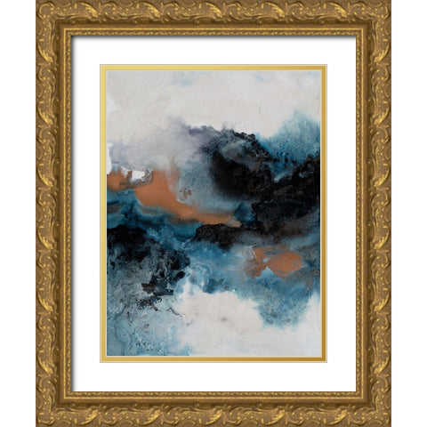 Water and Earth I Gold Ornate Wood Framed Art Print with Double Matting by Urban Road