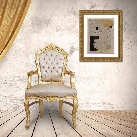 Set in Stone III Gold Ornate Wood Framed Art Print with Double Matting by Urban Road