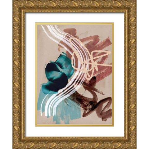 Messy Thoughts I Gold Ornate Wood Framed Art Print with Double Matting by Urban Road