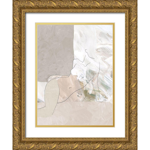 Delicate Gold Ornate Wood Framed Art Print with Double Matting by Urban Road