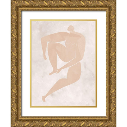 Amelie Cut-Out I Gold Ornate Wood Framed Art Print with Double Matting by Urban Road