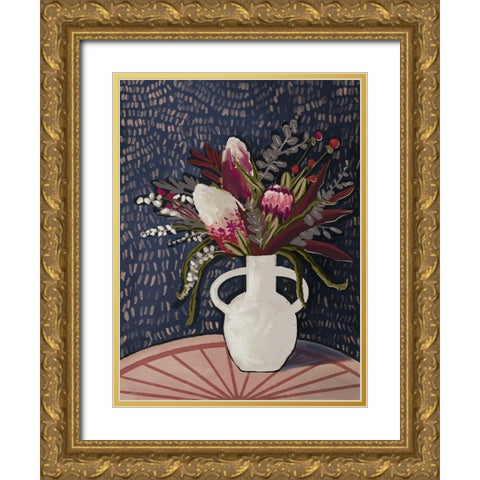 Flora Australis Gold Ornate Wood Framed Art Print with Double Matting by Urban Road