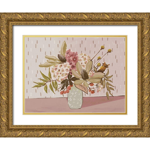 Best in Bloom Canvas Art Print Gold Ornate Wood Framed Art Print with Double Matting by Urban Road