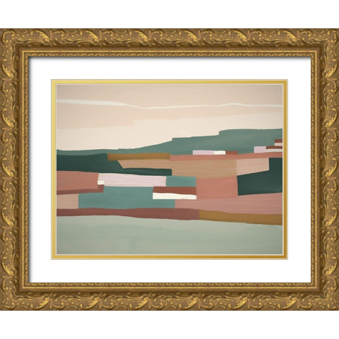 Mount Lofty Gold Ornate Wood Framed Art Print with Double Matting by Urban Road