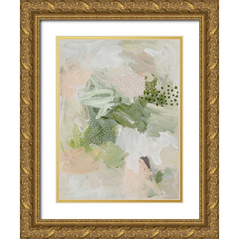 Moss and Ivy I Gold Ornate Wood Framed Art Print with Double Matting by Urban Road