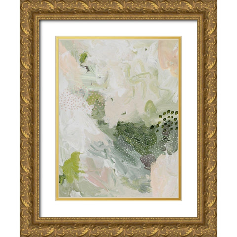 Moss and Ivy III Gold Ornate Wood Framed Art Print with Double Matting by Urban Road