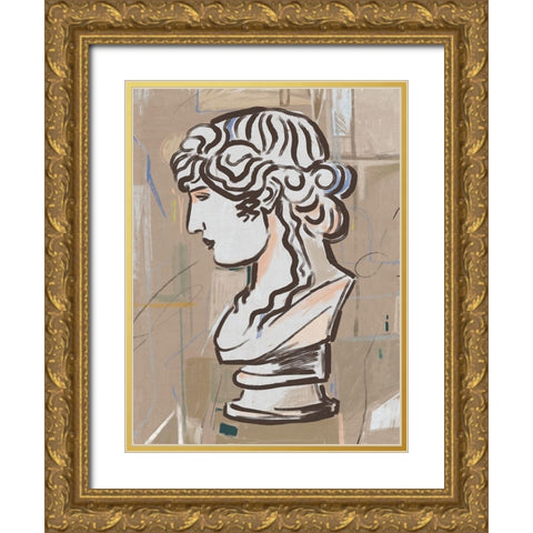 Diana Gold Ornate Wood Framed Art Print with Double Matting by Urban Road