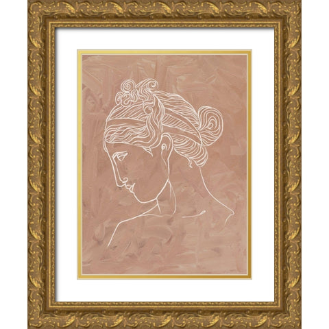 Athena Gold Ornate Wood Framed Art Print with Double Matting by Urban Road