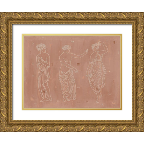 Sorority Sisters Dark Gold Ornate Wood Framed Art Print with Double Matting by Urban Road