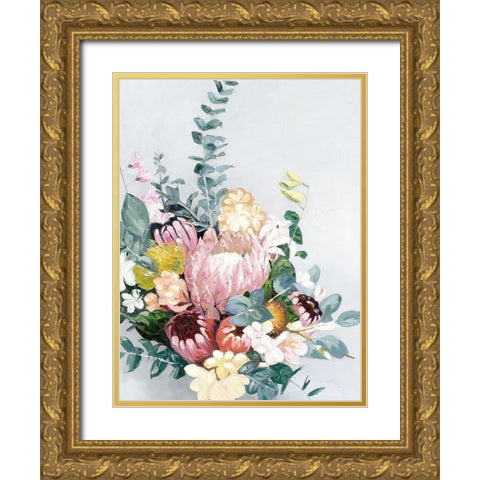 Pastel Blooms Gold Ornate Wood Framed Art Print with Double Matting by Urban Road