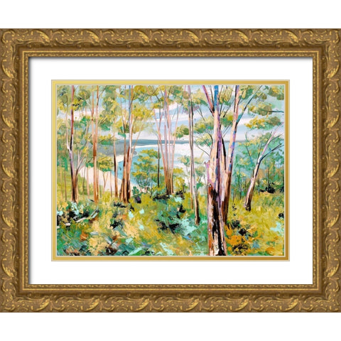 Through the Trees Gold Ornate Wood Framed Art Print with Double Matting by Urban Road