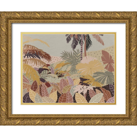 Autumn on the Island Gold Ornate Wood Framed Art Print with Double Matting by Urban Road