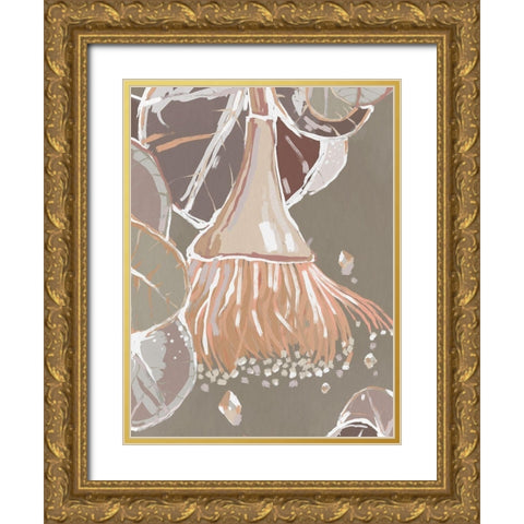 Peach Flowering Gum Gold Ornate Wood Framed Art Print with Double Matting by Urban Road