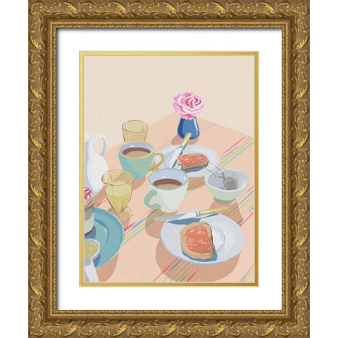 Coffee And Marmalade Gold Ornate Wood Framed Art Print with Double Matting by Urban Road