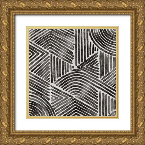 On Repeat Gold Ornate Wood Framed Art Print with Double Matting by Urban Road