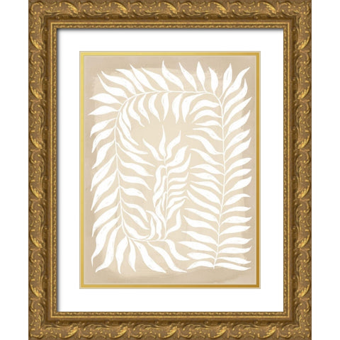 Travels Sand Gold Ornate Wood Framed Art Print with Double Matting by Urban Road