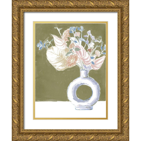 Villa Bloom I Gold Ornate Wood Framed Art Print with Double Matting by Urban Road