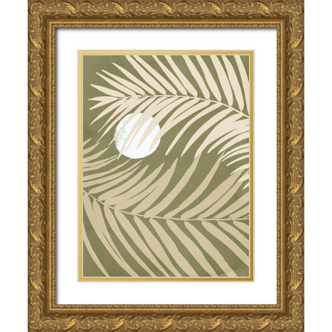 Under the Moonlight II Green Gold Ornate Wood Framed Art Print with Double Matting by Urban Road