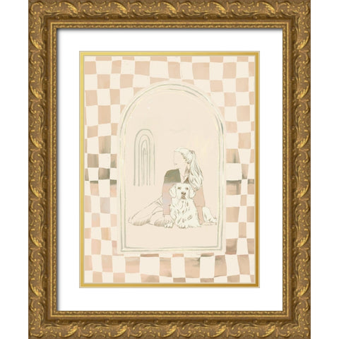 Best Friend Gold Ornate Wood Framed Art Print with Double Matting by Urban Road