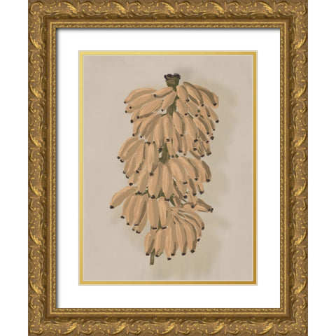 Platano II Clay Gold Ornate Wood Framed Art Print with Double Matting by Urban Road