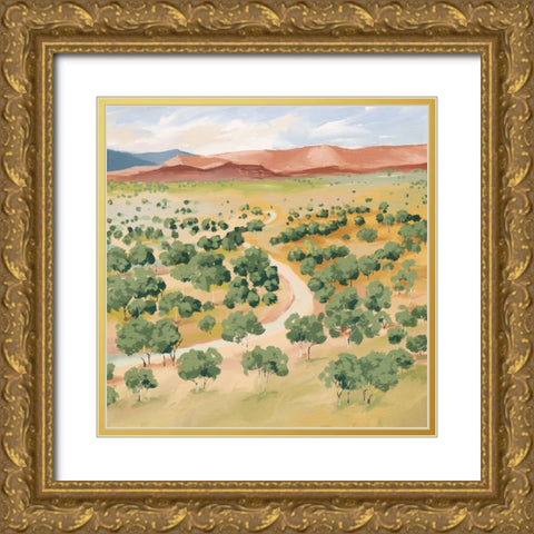 Middle Of Nowhere Gold Ornate Wood Framed Art Print with Double Matting by Urban Road