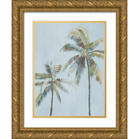 Whispering Palms Gold Ornate Wood Framed Art Print with Double Matting by Urban Road