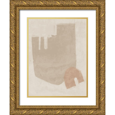 Blase Neutral Gold Ornate Wood Framed Art Print with Double Matting by Urban Road