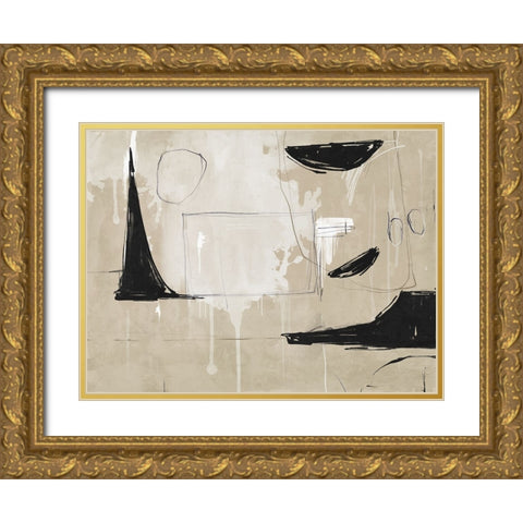 Back To The Drawing Board I Gold Ornate Wood Framed Art Print with Double Matting by Urban Road