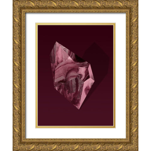 Garnet Gold Ornate Wood Framed Art Print with Double Matting by Urban Road